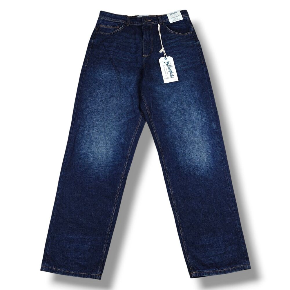 The Stronghold Relaxed Jeans Men's 30x32 Dark Blue Straight Fit 100% Cotton NWT